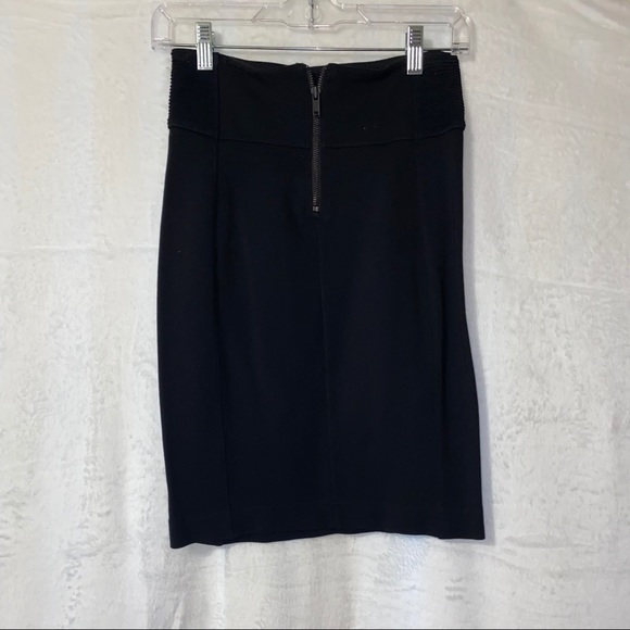 Express Pencil Skirt with Gold Button Detailing - Picture 3 of 3